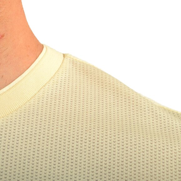 Hugo Boss Men's "Tiburt 349" Ivory See Through Short Sleeve T-Shirt US M IT 50 - Picture 4 of 6